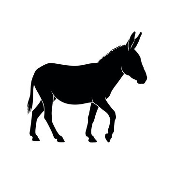 Donkey Silhouette Vector Illustration