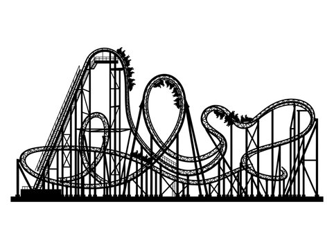 Roller Coaster Track Structure Amusement.