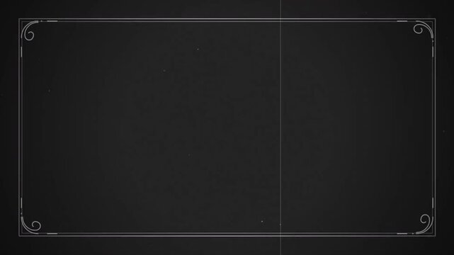 Vintage Silent Film Frame with Decorative Border and Grain, Retro Cinema Aesthetic, Old Movie Overlay, Nostalgic Background Loop, Classic Theater Style 4k video