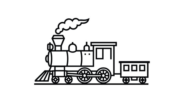 Steam train locomotive icon