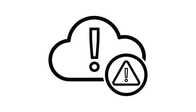 Cloud computing error icon