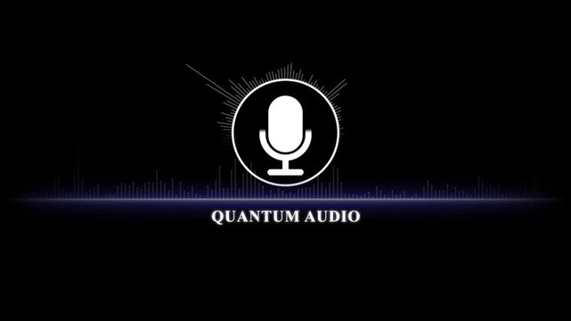 Dynamic audio spectrum visualizer with microphone pulsing sound wave animation for music production and podcasts