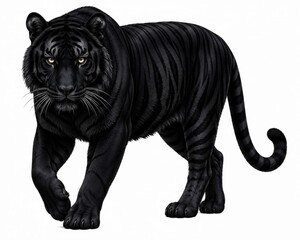 Fototapeta premium tiger on black background