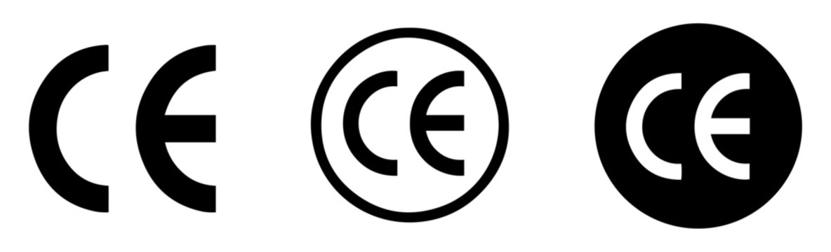 ce certification compliance icon set