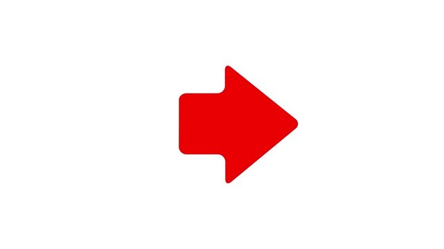 red arrow pointing left on green background,white background, alhpa channel. direction symbol indicating back or previous page. simple red pointer showing opposite direction.