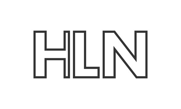 HLN logo design template with strong and modern bold text. Initial based vector logotype featuring simple and minimal typography. Trendy company identity.
