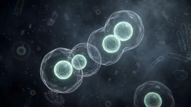 Dynamic microscopic view of cellular activity, illustrating the critical AUTOPHAGY process, potentially engulfing microscopic HANTAVIRUS particles within the organism