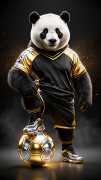 antropomorfo, mundial, balon, soccer, copa del mundo, mascota, Oso panda, animal, felinos, dibujos animados, ilustraci&oacute;n, vector, inhospitalario, zoo, mam&iacute;fero, fauna, rayado, naturaleza, negro, fel&iacute;n