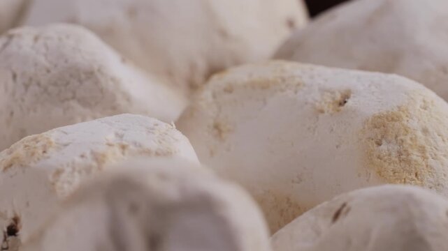 White chunos potatoes from Peru, chuno food from potato, bolivian peruvian traditional dish. 
