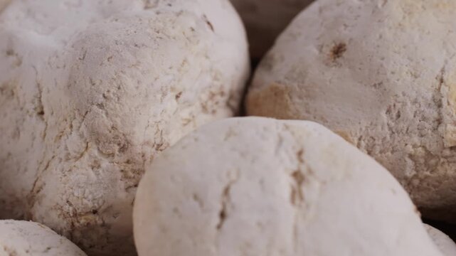 White chunos potatoes from Peru, chuno food from potato, bolivian peruvian traditional dish. 