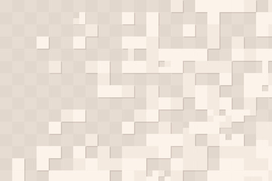 Subtle 3d pixelated grid with soft shadows in beige tones 3d grid squares cream