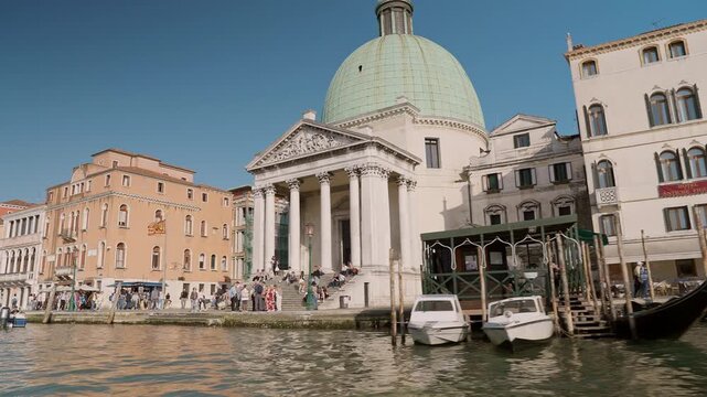 San Simeone Piccolo Church on Grand Canal. Famous travel destination.