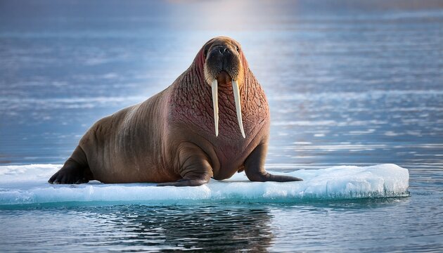 walrus on a piece of ice
