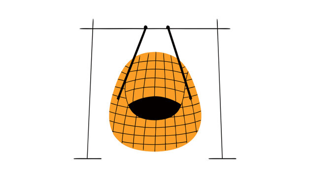 vector illustration of swing chair 