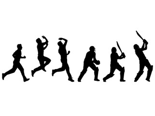 Fototapeta premium Baseball Player Silhouettes Sports