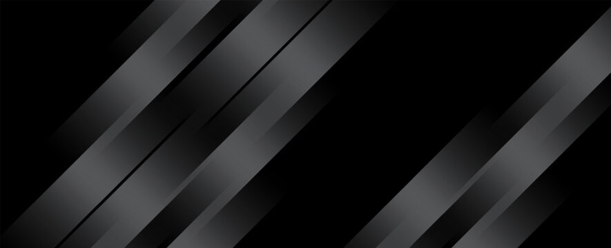3D black silver abstract background overlap layer on dark space with diagonal lines effect decoration. Modern graphic design element stripes style concept