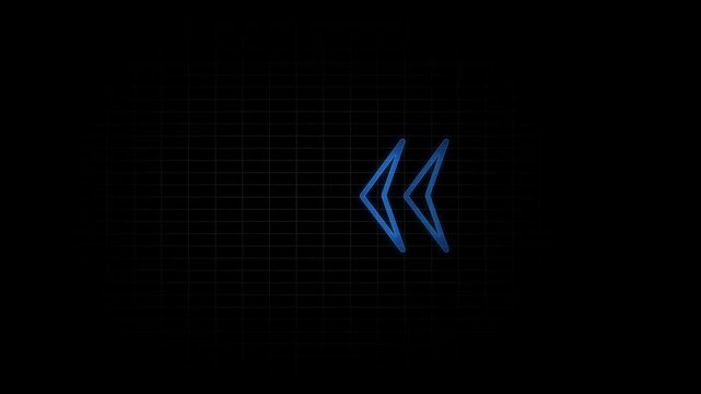 Glowing neon arrow icon concept animation, arrows sign right to left animation concept, arrow loop animation left direction concept.