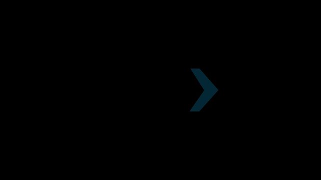 Color changing arrow animation loop, right directional arrow loop animation, animated arrow icon concept on black background.