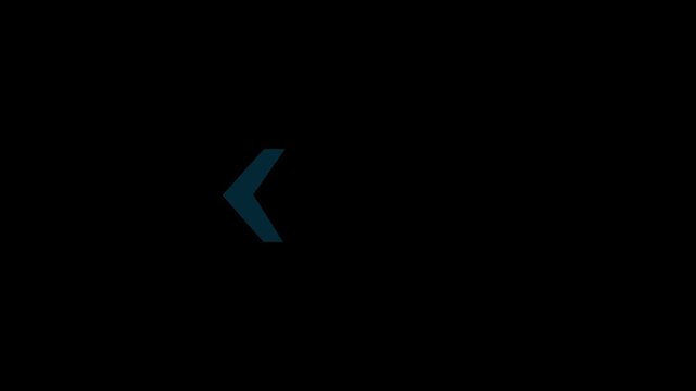 Color changing arrow animation loop, left arrow animation on black background, directional arrow icon, isolated left arrow concept, arrow icon concept animation
