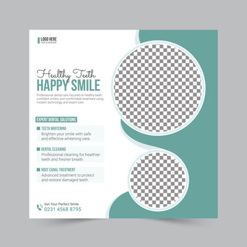 Healthy Teeth Happy Smile Social Media Banner Template