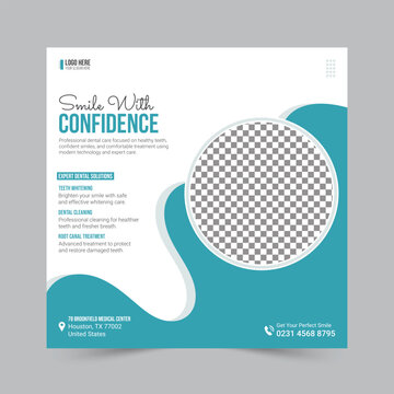 Dental Clinic Smile Care Social Media Post Template