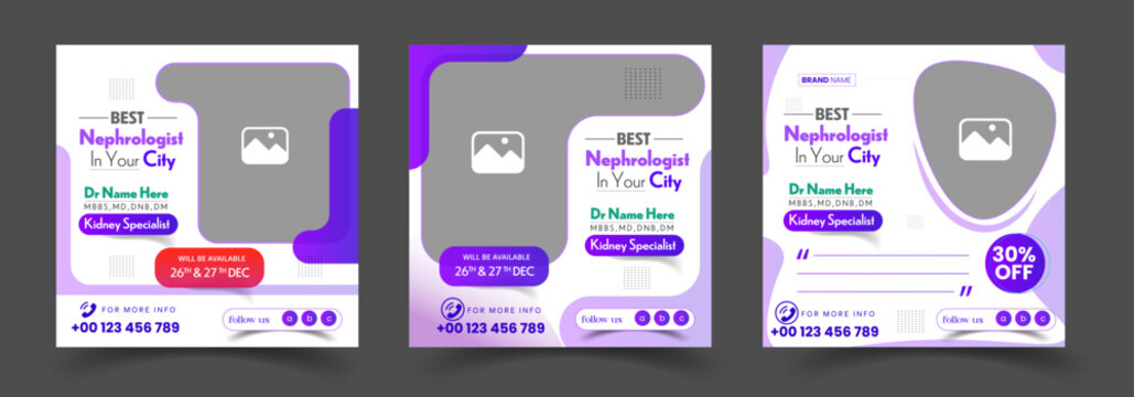 Modern Medical Service Flyer and Social Media Post Bundle
