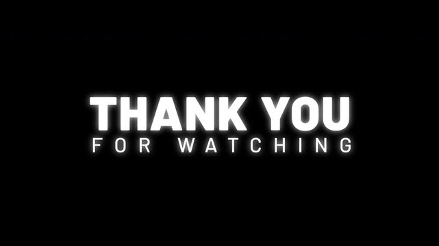 Thank you for watching the text animation video. Suitable for video end screen