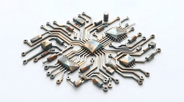 electronic circuit board technology abstract concept
