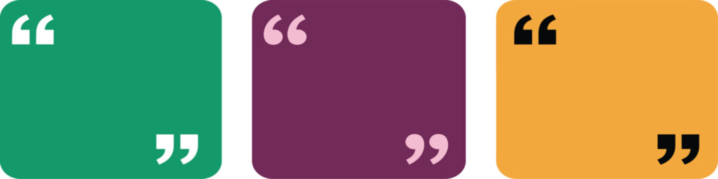Quotation marks and speech bubbles are perfect for highlighting text and adding dialogue to various design projects
