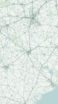 Modern minimalist vector map of Columbia, South Carolina, USA. High-quality scalable illustration of Columbia city grid, Congaree River confluence for posters and design.