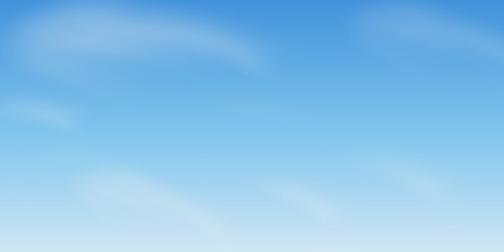 Minimal Blue Sky Background with Soft White Clouds