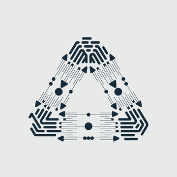 Corporate automation workflow pattern made from interconnected arrows &ndash; Perfect for business process management, standard operation guides, or productivity ads.