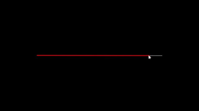 Slider control animation progressing from left to right on black background