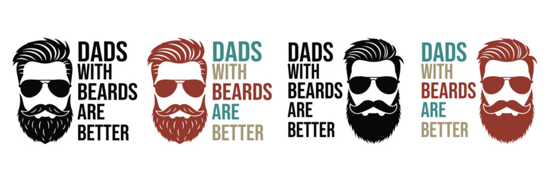 Dads with beards graphic designs