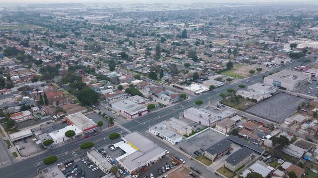 Compton Los Angeles California Drone Aerial Footage