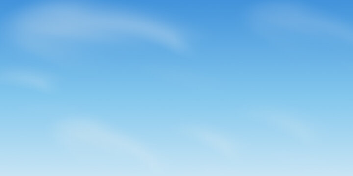 Clear Blue Sky Background with Soft White Clouds