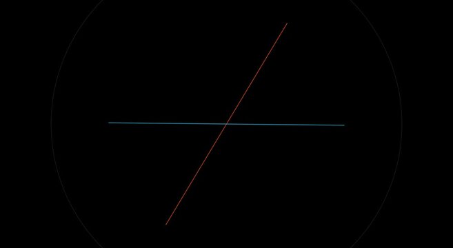Abstract rotating lines motion with circular geometric animation