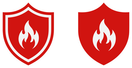 fire shield protection icon set © Vectorixpro