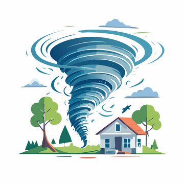 Tornado Approaching House