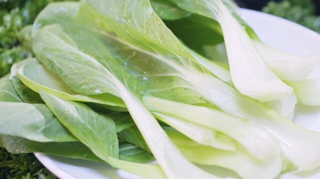 Fresh Shanghai bok choy for hot pot