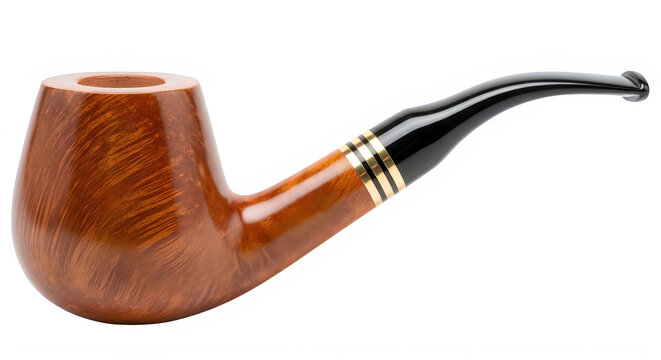 Smoking pipe with black stem