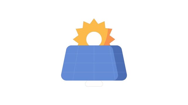 Solar Panel Array Animated Video Icon