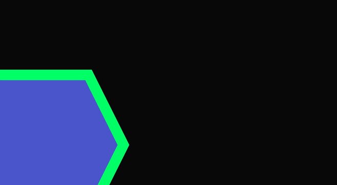 Animated green arrow pointer directional on animation black background