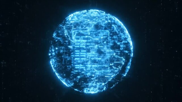 Futuristic glowing globe thumbnail representing worldwide connectivity, artificial intelligence, global communication, and advanced digital network systems.