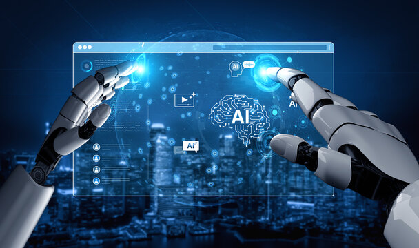 A generative AI assistant showcases its multimedia content creation dashboard. This platform can generate images, video, and speech, and perform language translation for users. Fermion