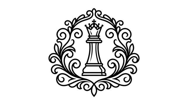 chess king piece ornate design.