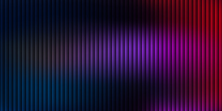 Audio sound wave spectrum with blue and red colors on dark background