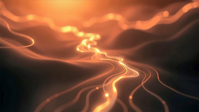 Green energy fluctuation abstract glowing network for infrastructure analysis