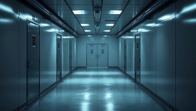 Industrial Isolation Hallway Scene