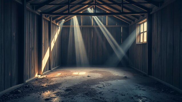 Abandoned Wooden Storage Atmosphere